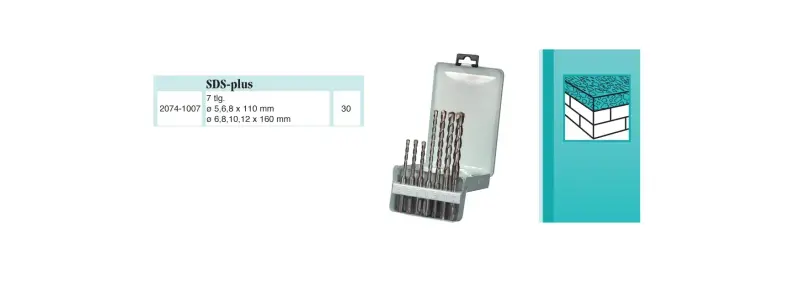 sada vrtáků do betonu 7ks SDS-plus (HSS2074-1007)