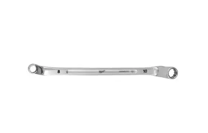 Oboustanný očkový vyhnutý klíč Milwaukee 8 mm x 10 mm, zahnutý 75°, 4932492741