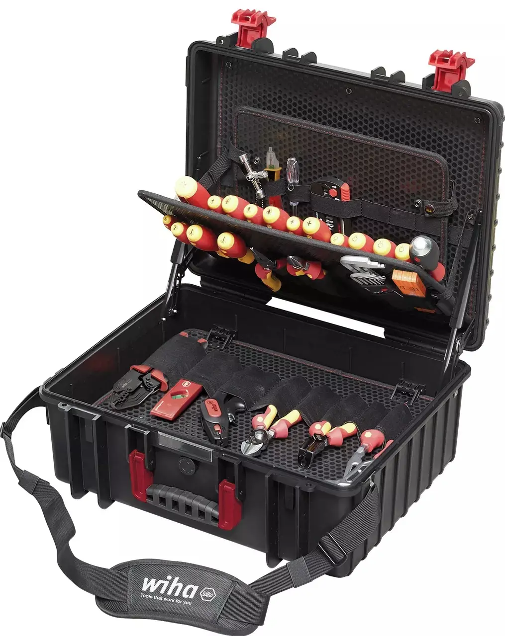 Nástroje VDE pro elektromechaniky Wiha Competence XL v kufru (Sada 83 dílů) (WIHA40523)