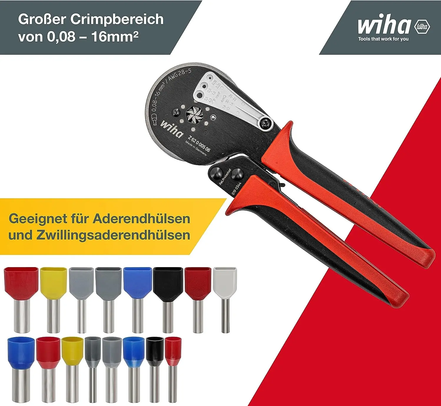 Automatické krimpovací kleště 210 mm Wiha Z 62 0 06 (WIHA41246)