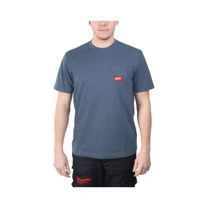 Pracovní triko Milwaukee WT SS BLU s krátkým rukávem (S) modré, 4932493013 (MI4932493013)