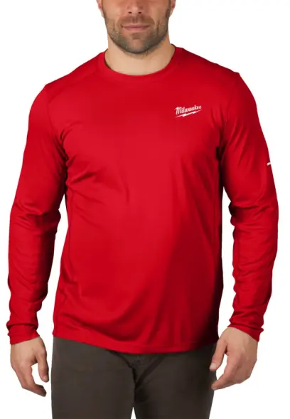 Triko funkční Milwaukee WORKSKIN™ s dlouhým rukávem červené (XL) 4932493086 (MI4932493086)