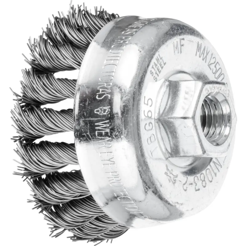 Hrncový kartáč Pferd POS TBG 65/M14 ST 0,50 - splétaný se závitem (PF4007220579121)