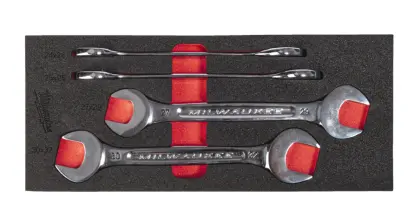 Sada oboustranných vidlicových klíčů 24 ÷ 32 mm Milwaukee v pěnové vložce (4 ks) 4932493630 (MI4932493630)