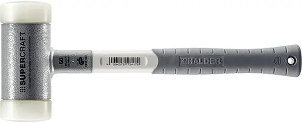 Kladivo s měkkým čelem SU PERCRAFT 50 mm, bez zpětn ého rázu s 3-složkovou ru kojetí HALDER