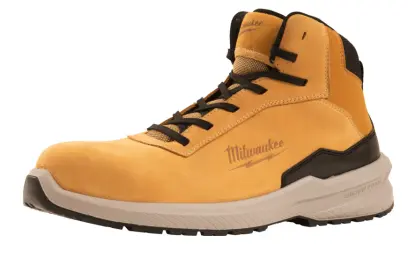 Bezpečnostní obuv, vodoodpudivá kůže nubuk, Milwaukee Flextred™ S3S 1M171311 ESD SC FO SR béžová barva (vel.36), 4932493740 (MI4932493740)