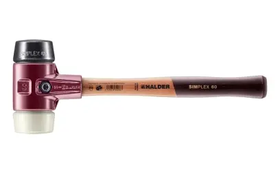 Kladivo s měkkým čelem SIMPLEX pryž/nylon 60 mm Halder 3028.060