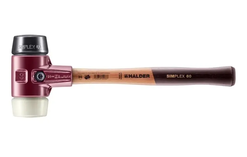 Kladivo s měkkým čelem SIMPLEX pryž/nylon 60 mm Halder 3028.060