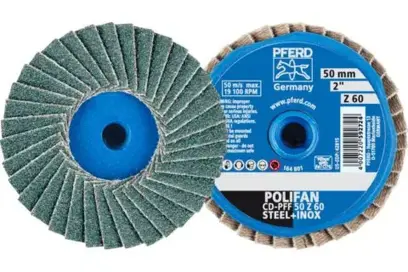 Lamelový kotouč pr. 50 mm Pferd COMBIDISC Zirkon Mini-POLIFAN CD Z60 pro kalenou ocel (PF4007220592724)