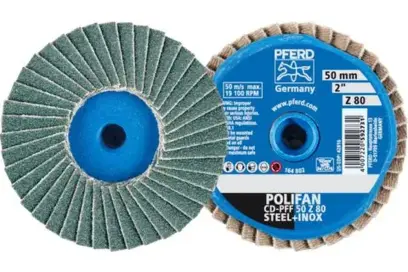 Lamelový kotouč pr. 50 mm Pferd COMBIDISC Zirkon Mini-POLIFAN CD Z80 pro kalenou ocel (PF4007220592731)