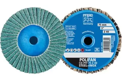 Lamelový kotouč pr. 75 mm Pferd COMBIDISC Zirkon Mini-POLIFAN CD Z40 pro kalenou ocel (PF4007220592755)