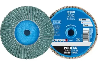 Lamelový kotouč pr. 75 mm Pferd COMBIDISC Zirkon Mini-POLIFAN CD Z60 pro kalenou ocel (PF4007220592762)