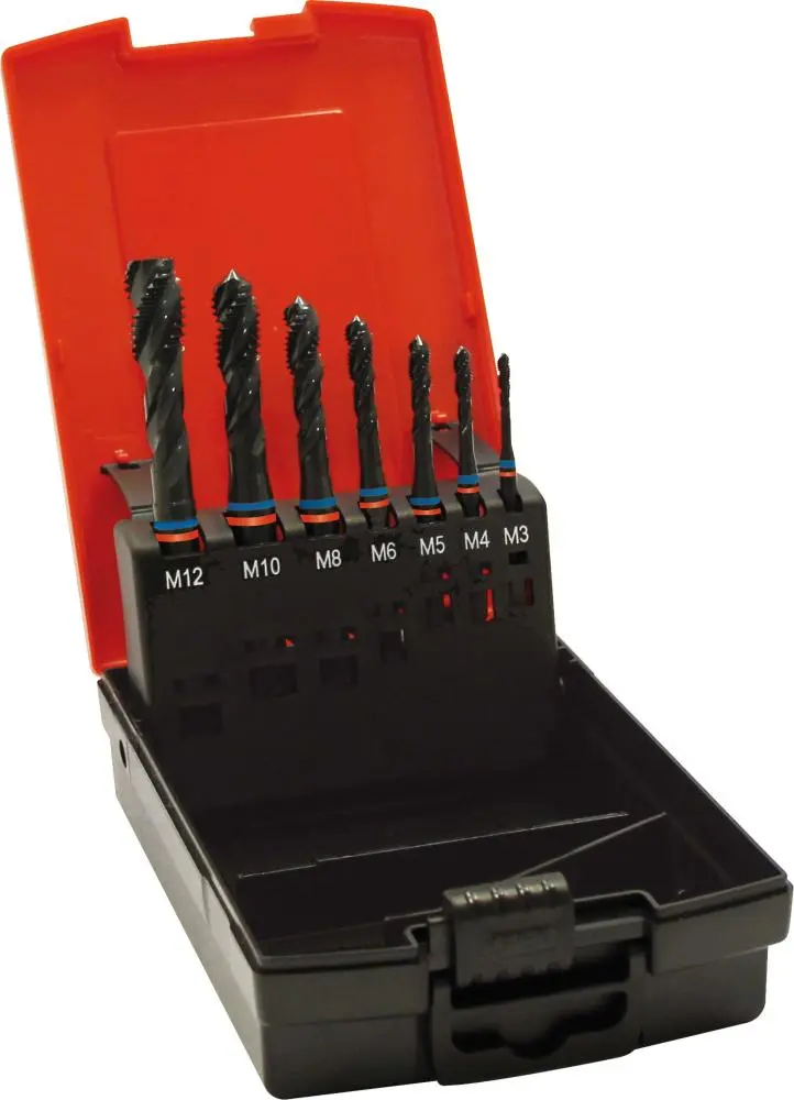 Sada strojních závitníků Fat Tandem DIN376 HSS-Co5 černěný typ N 6H slepý o tvor M3-M12 FORMAT