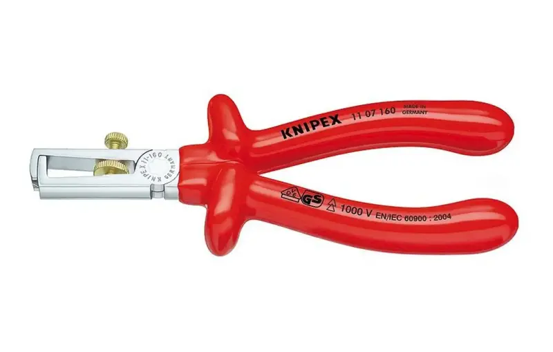 Odizolovací kleště 160 mm - 1000V. KNIPEX 11 07 160 Chromováno, izolováno ponorem - VDE (K 11 07 160)