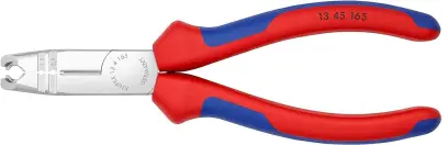 Kleště odizolovací KNIPEX 13 45 165, 165 mm - pochromované kleště, vícesložkové návleky (K 13 45 16 5)