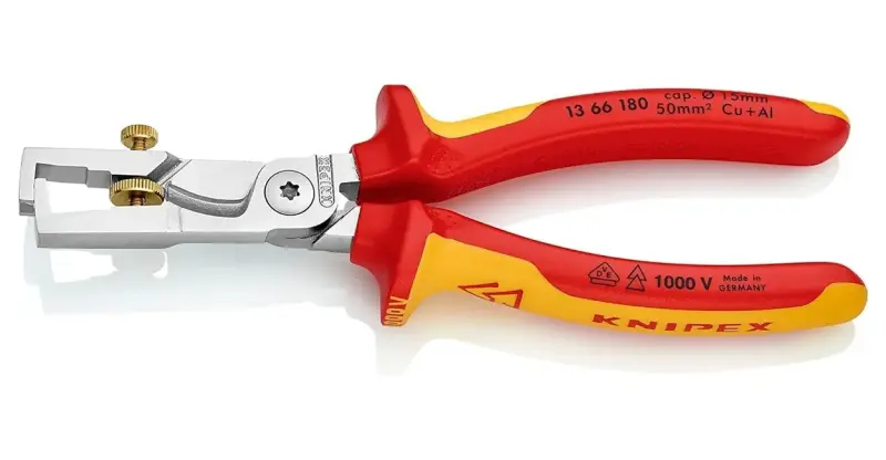 Odizolovací kleště 180 mm Knipex 13 66 180 SB s kabelovými nůžkami (K 13 66 180 SB)