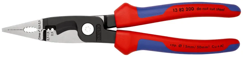 Elektroinstalační kleště 200 mm Knipex 13 82 200 SB (K 13 82 200 SB)