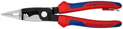 Elektroinstalační kleště 200 mm Knipex 13 82 200 T BK (K 13 82 200 T BK)