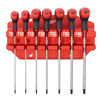 Sada zástrčných šroubovacích klíčů Milwaukee Torx s T rukojetí, Comfort Grip, úderová plocha, 4932498690