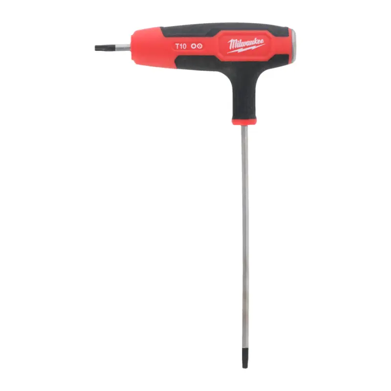 Zástrčný šroubovací klíč Milwaukee T10 Torx s T rukojetí, Comfort Grip, úderová plocha, 4932498695