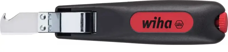 Nůž na kabely 4 ÷ 28 mm2 s hákovou čepelí  Wiha 44618 černá/červená (WIHA44618)