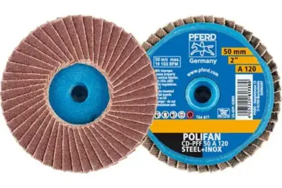 Lamelový kotouč pr. 50 mm Pferd COMBIDISC Korund A Mini-POLIFAN CD A120 pro běžné použití (PF4007220617380)