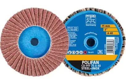 Lamelový kotouč pr. 75 mm Pferd COMBIDISC Korund A Mini-POLIFAN CD A40 pro běžné použití (PF4007220617397)