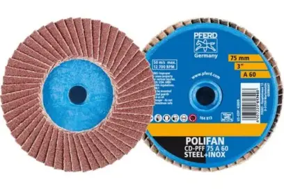 Lamelový kotouč pr. 75 mm Pferd COMBIDISC Korund A Mini-POLIFAN CD A60 pro běžné použití (PF4007220617403)