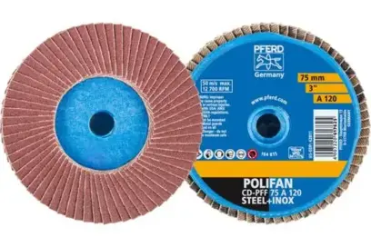 Lamelový kotouč pr. 75 mm Pferd COMBIDISC Korund A Mini-POLIFAN CD A120 pro běžné použití (PF4007220617625)