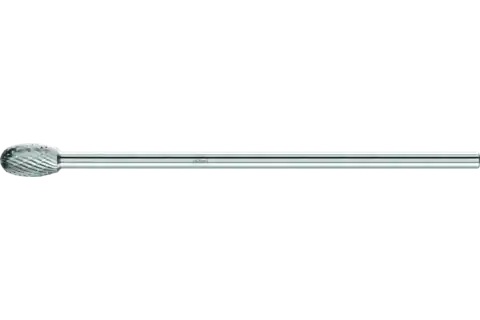 Stopková fréza z tvrdokovu Pferd TRE 1220/6 Z3 PLUS SL150 - oválný tvar (PF4007220617724)