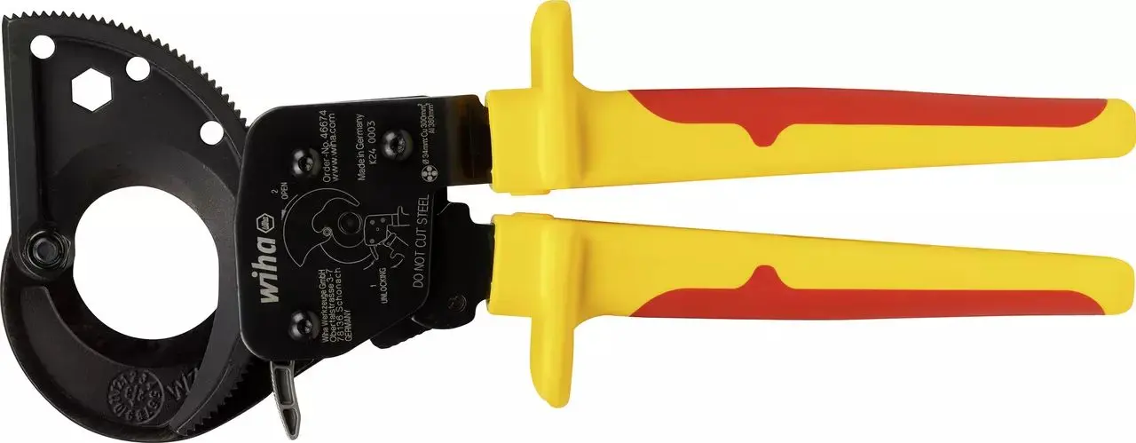 Kleště na kabely Wiha 46674 electric do 300 mm2 s principem ráčny (WIHA46674)