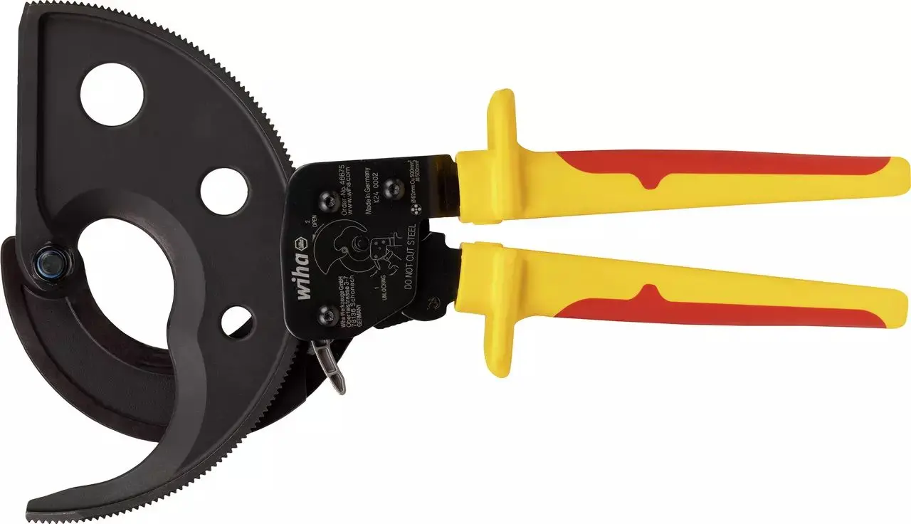 Kleště na kabely Wiha 46675 electric do 500 mm2 s principem ráčny (WIHA46675)