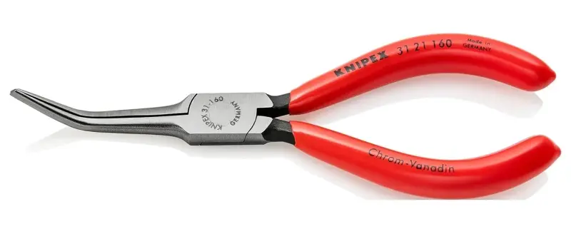 Jehlové kleště Knipex 31 21 160 SB - pro elektroniku, zahnuté (K 31 21 160 SB)