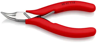Kleště Knipex 35 41 115 pro elektroniku - zahnuté půlkulaté, průvlečný kloub (K 35 41 115)