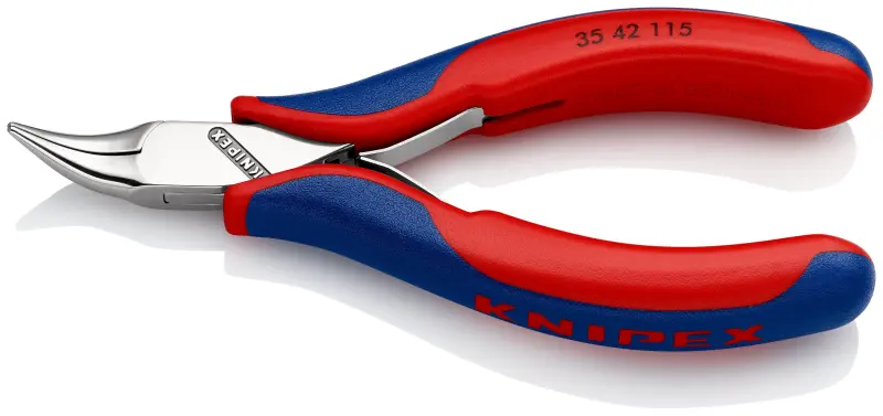 Kleště Knipex 35 42 115 SB pro elektroniku - zahnuté půlkulaté (K 35 42 115 ESD)