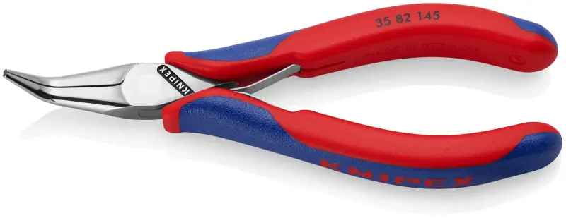 Kleště Knipex 35 82 145 SB pro elektroniku - zahnuté, průvlečný kloub (K 35 62 145 SB)