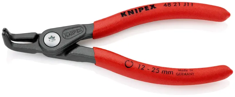 Precizní kleště Knipex 48 21 J11 SB - vnější pojistné kroužky, zahnuté hroty 90° (K 48 21 J11 SB)