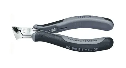 Kleště Knipex 64 32 120 ESD štípací čelní se šikmými břity pro elektroniku (K 64 32 120 ESD)