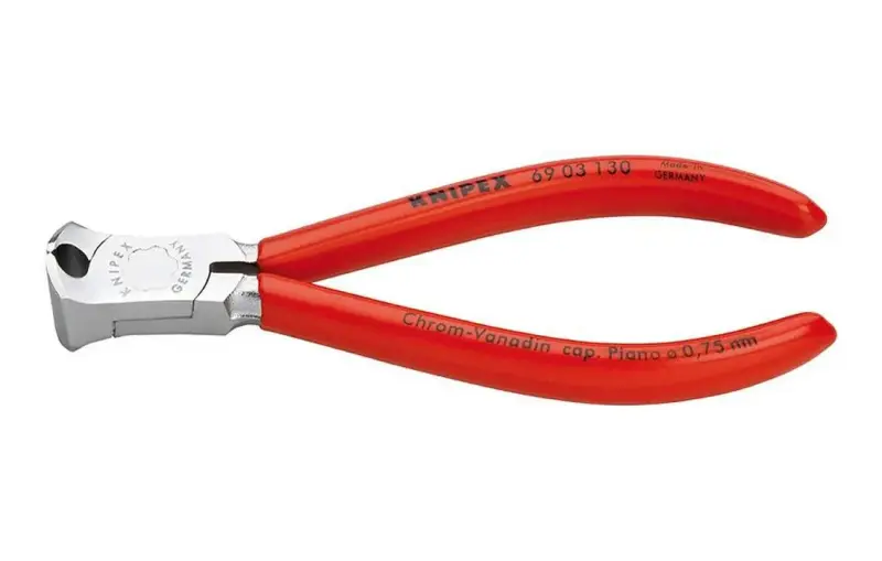 Čelní štípací kleště pro mechaniky 130 mm KNIPEX 69 03 130 - chromováno, plastové návleky (K 69 03 130)