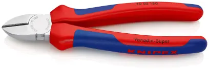 Boční štípací kleště Knipex 70 05 180 SB - komfortní rukojeť, chromováno (K 70 05 180 SB)
