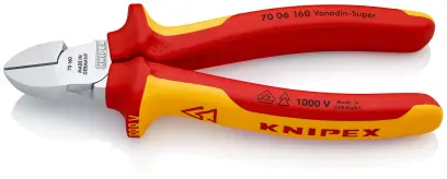 Boční štípací kleště Knipex 70 06 160 SB VDE, vícesložková rukojeť (K 70 06 160 SB)