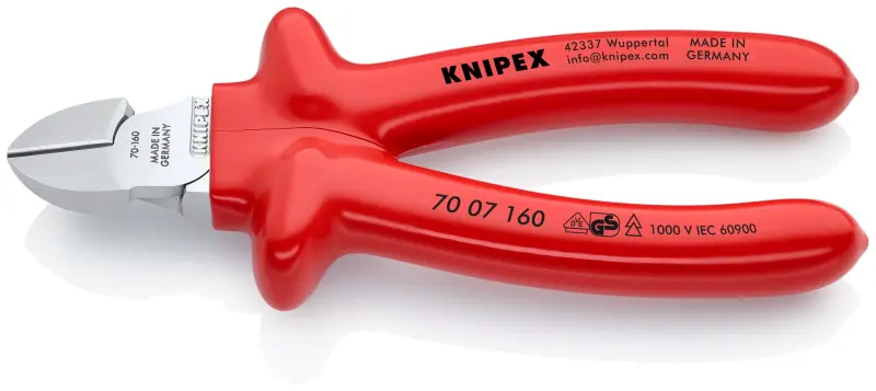 Boční štípací kleště Knipex 70 07 160 VDE, izolace ponorem (K 70 07 160)