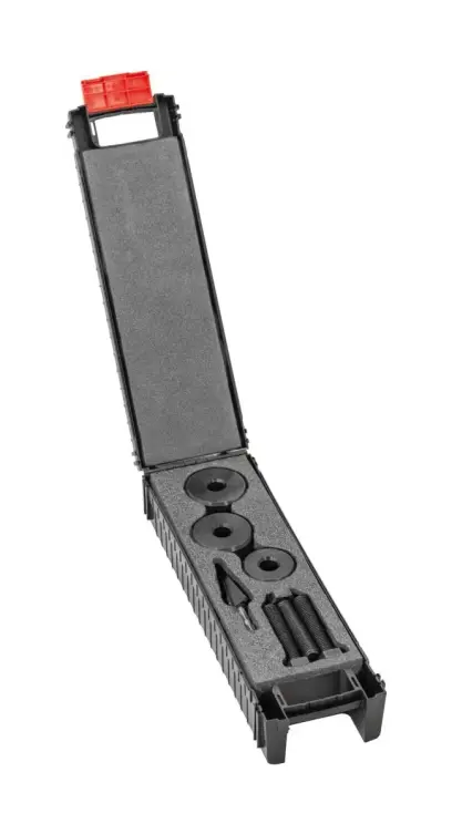 Sada děrovače plechu kuličkové ložisko průměr 28,3/32/35mm a vrták do plechu (stromeček), stopka 6-hran 1/4" průměr 4–20mm FORMAT