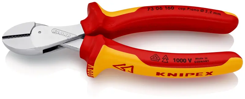 Boční štípací kleště Knipex 73 06 160 SB VDE - X-Cut®, kompaktní s velkým převodem (K 73 06 160 SB)