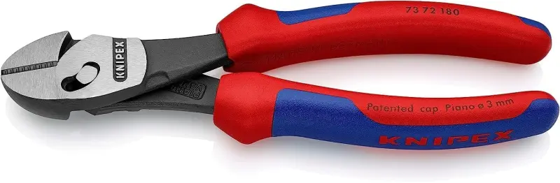 Boční štípací kleště Knipex 73 72 180 BK "TwinForce" - silové (K 73 72 180 BK)