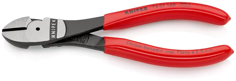 Boční štípací kleště Knipex 74 01 160 SB - silové, potaženo plastem (K 74 01 160 SB)