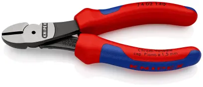 Boční štípací kleště Knipex 74 02 140 SB - silové, vícesložkové návleky (K 74 02 140 SB)