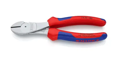 Boční štípací kleště Knipex 74 05 180 SB - silové, vícesložkové návleky, chromováno (K 74 05 180 SB)