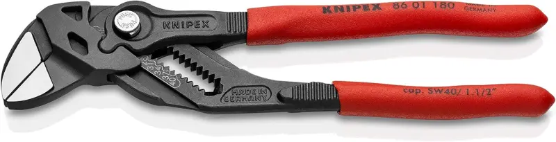 Klešťový klíč 180 mm, Knipex 86 01 180 - leštěná hlava, plastové návleky (K 86 01 180)