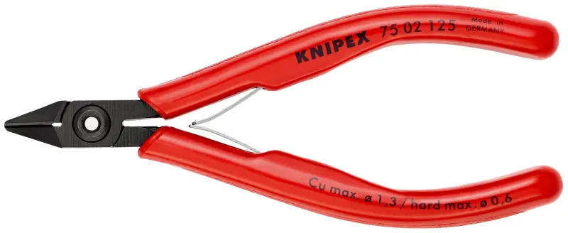 Boční štípací kleště Knipex 75 02 125 SB - pro elektroniku s fazetou (K 75 02 125 SB)